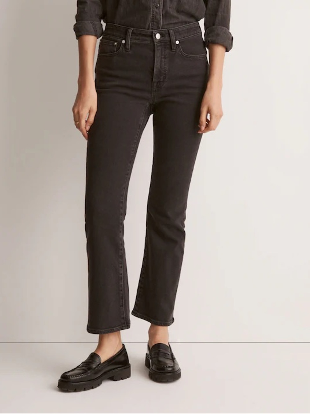 Madewell Kick Out Crop Jeans in Starkey Wash size 28
